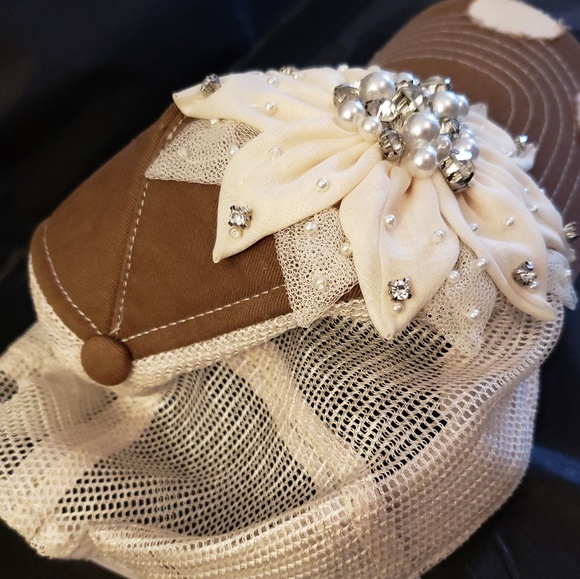 BOHO CHIC RHINESTONE TRUCKER HAT - Picture 3 of 4